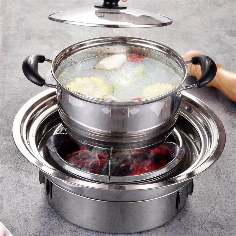 Portable Korean Style Stainless Steel Charcoal Camping Grill | Bowlift