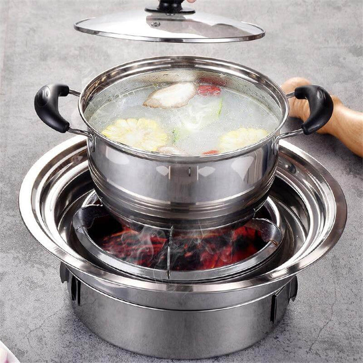 Portable Korean Style Stainless Steel Charcoal Camping Grill | Bowlift