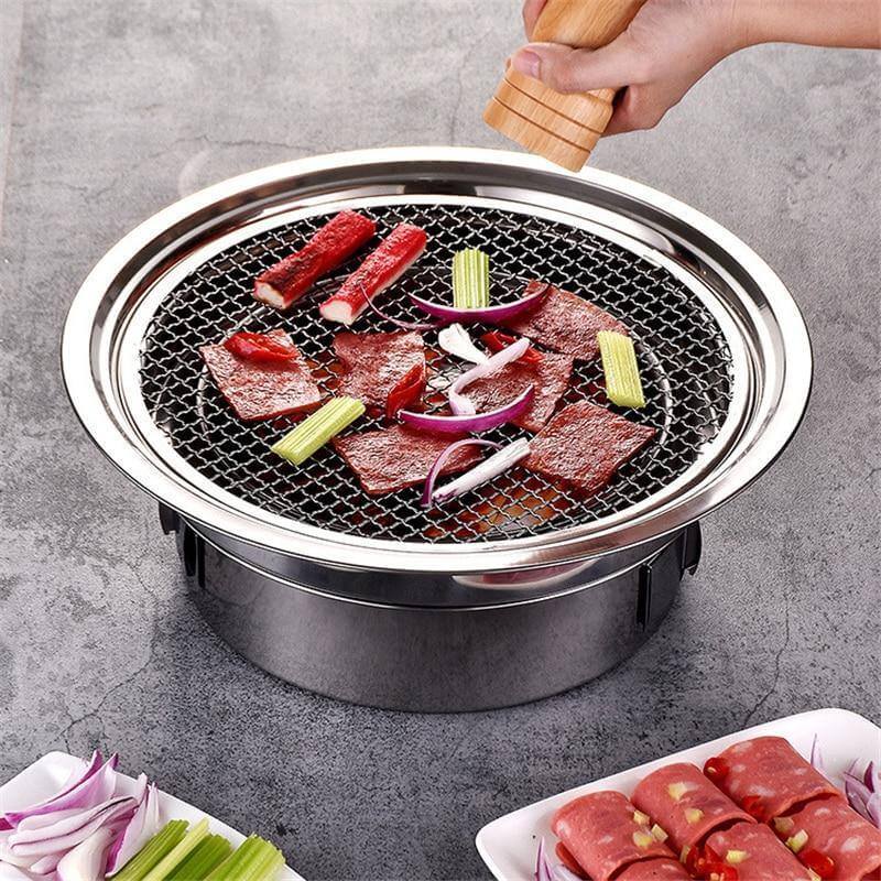 Portable Korean Style Stainless Steel Charcoal Camping Grill | Bowlift