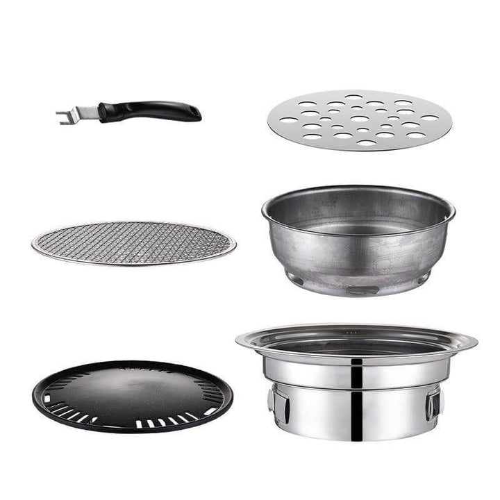 Portable Korean Style Stainless Steel Charcoal Camping Grill | Bowlift