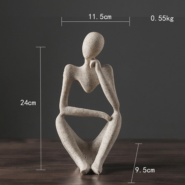 Nordic Abstract Unique Thinker Figurine Home Decor | Bowlift