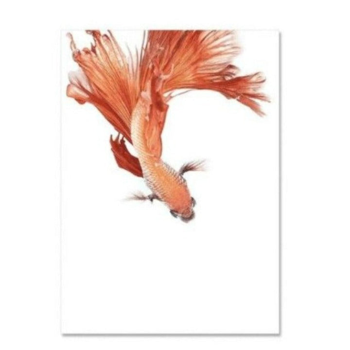 Colorful Beta Fishes - Canvas Wall Art Painting | Bowlift