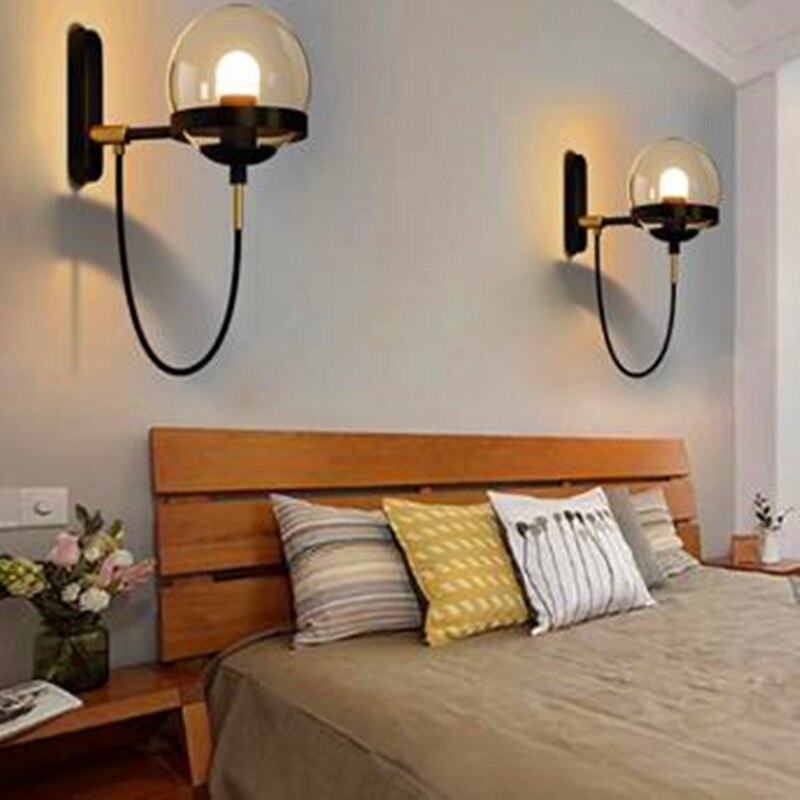 Elegant Retro Wall Glass Ball Lamp | Bowlift