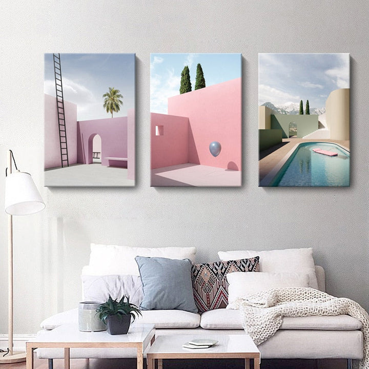 Nordic Architecture Art - Canvas Wall Art Painting | Bowlift