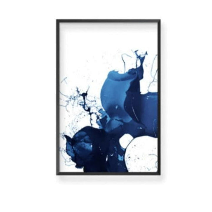 Cobalt Splash - Canvas Wall Art Painting | Bowlift