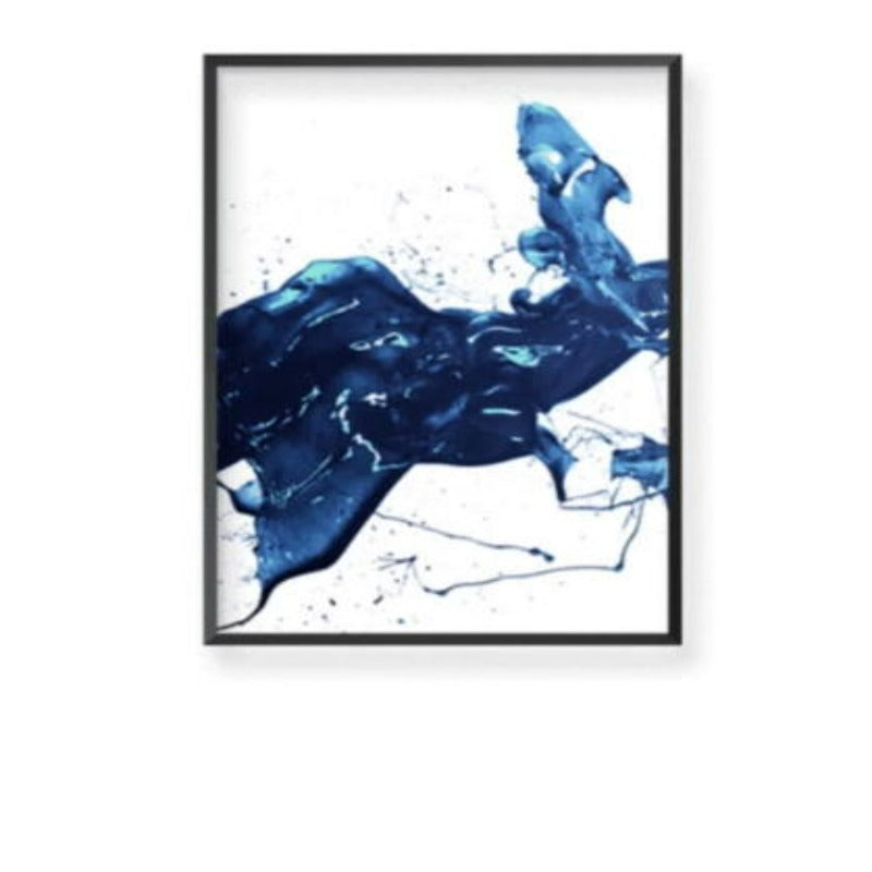 Cobalt Splash - Canvas Wall Art Painting | Bowlift