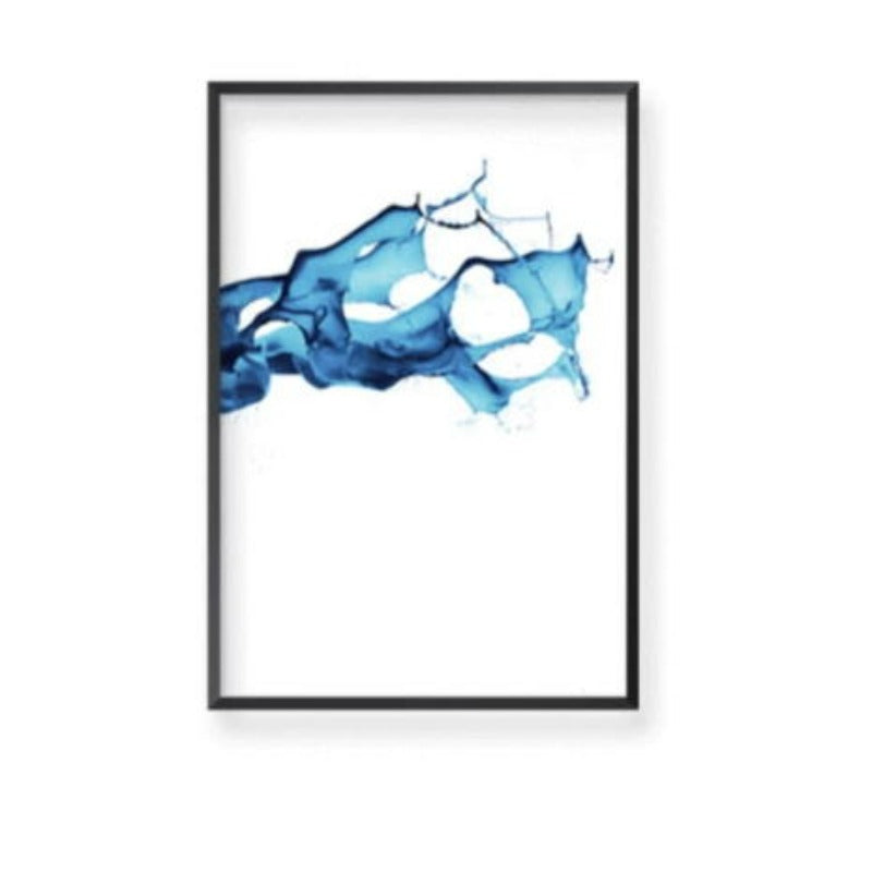 Cobalt Splash - Canvas Wall Art Painting | Bowlift