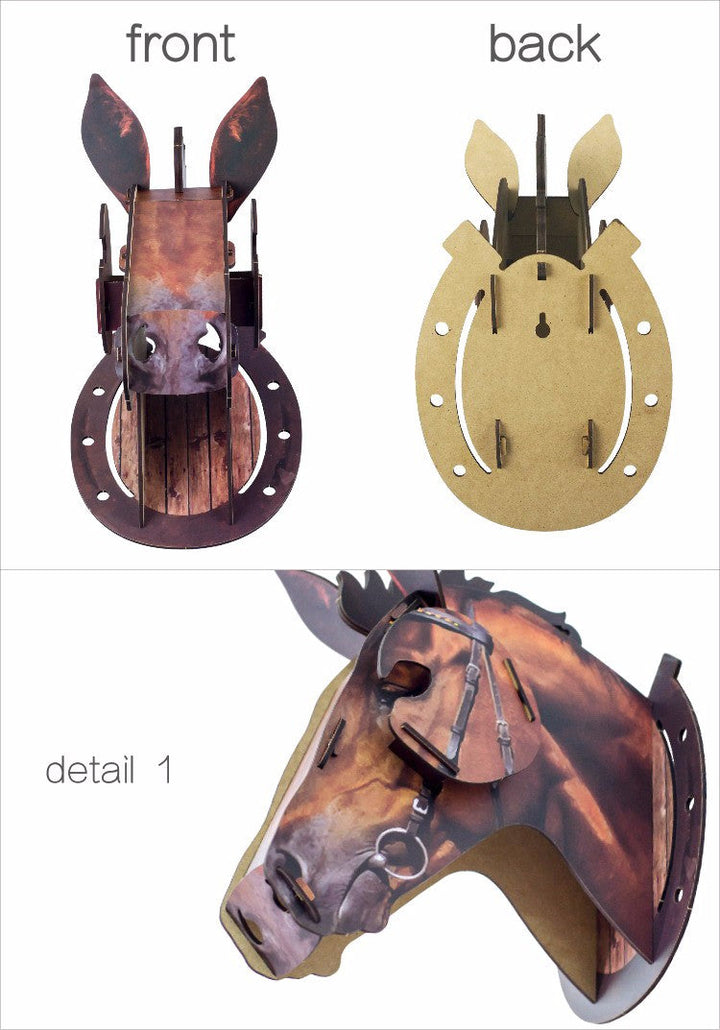 BowLift | 3D Wooden Craft Horse Hanging Wall Decor