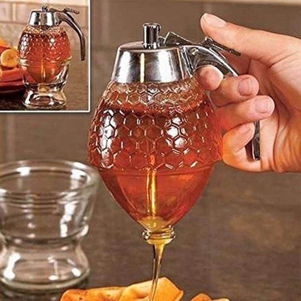 BowLift | Honeycomb Jar Honey Dispenser