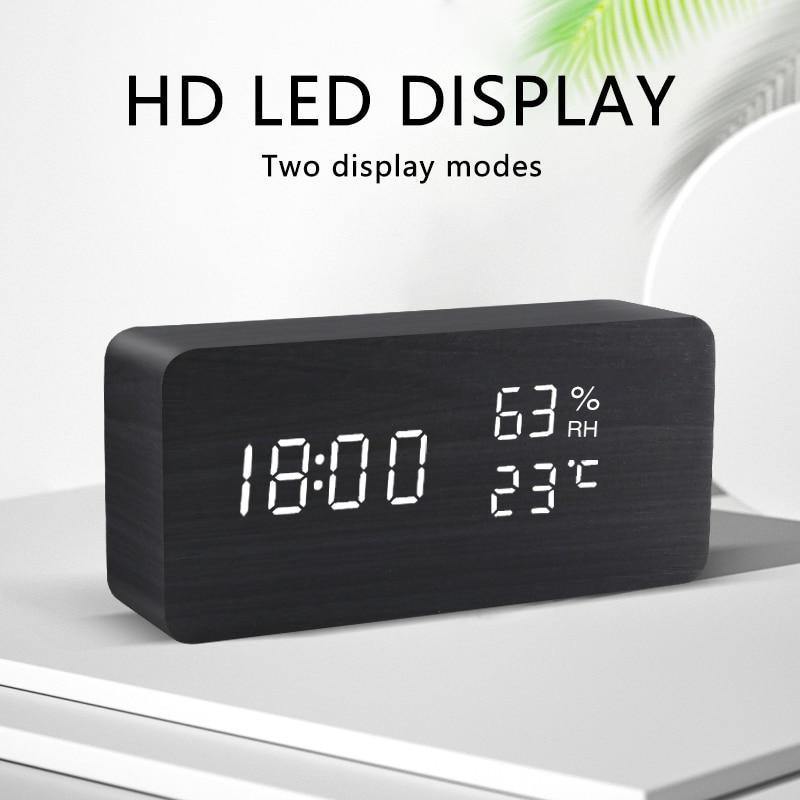 BowLift | LED Alarm Clock in Wooden Cube Form