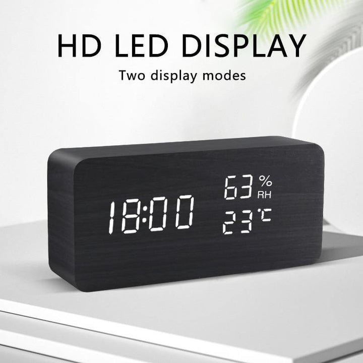 BowLift | LED Alarm Clock in Wooden Cube Form