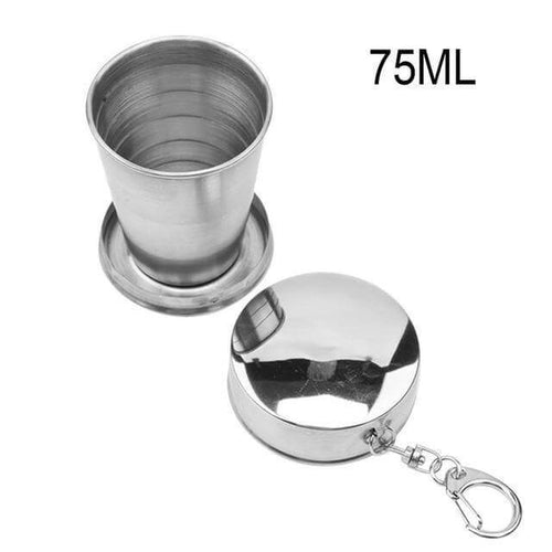 BowLift | Foldable Portable Stainless Steel Camping Cup With Keychain