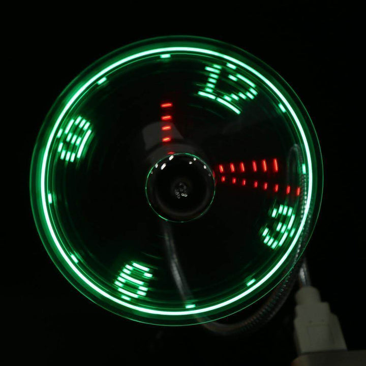 USB Fan Time And Temperature Display Clock | Bowlift
