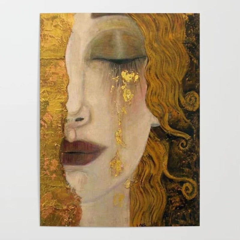 Golden Tears Wall Art Painting | Bowlift