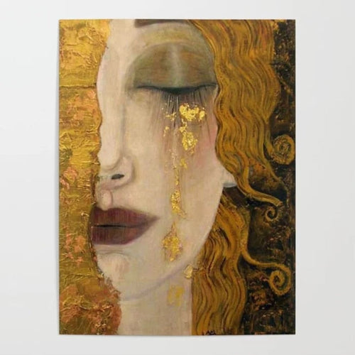 Golden Tears Wall Art Painting | Bowlift