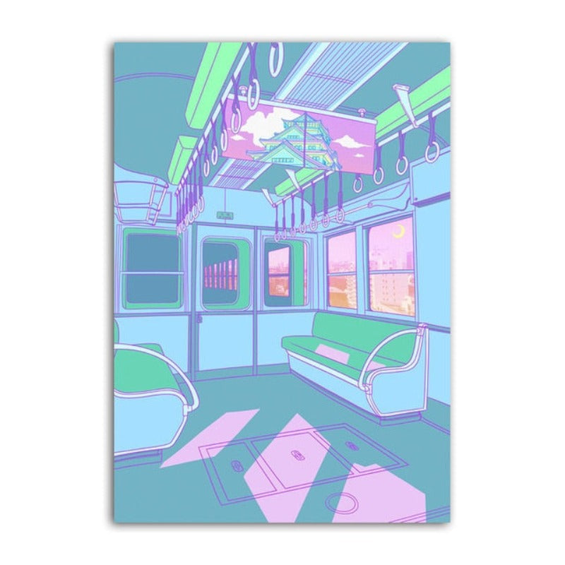Cartoon Living - Wall Art Canvas Painting | Bowlift