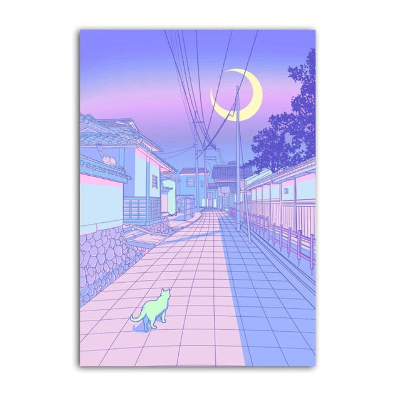 Cartoon Living - Wall Art Canvas Painting | Bowlift