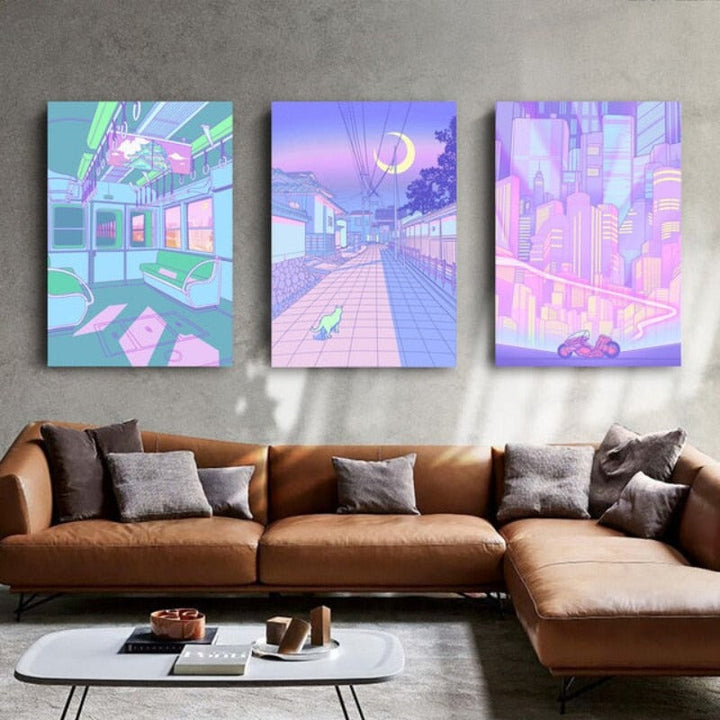 Cartoon Living - Wall Art Canvas Painting | Bowlift