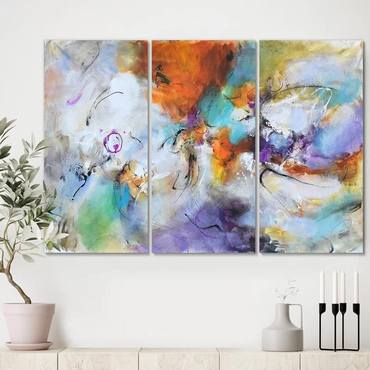 Buffed Abstract Colors - Canvas Wall Art Painting | Bowlift