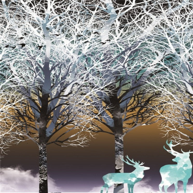 Atmospheric Trees - Canvas Wall Art Painting | Bowlift