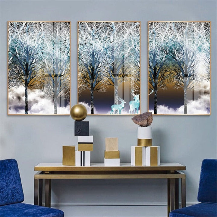 Atmospheric Trees - Canvas Wall Art Painting | Bowlift