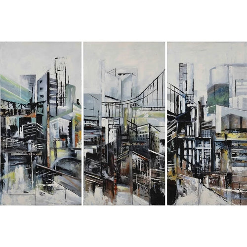 Modern Abstract City - Canvas Wall Art Painting | Bowlift