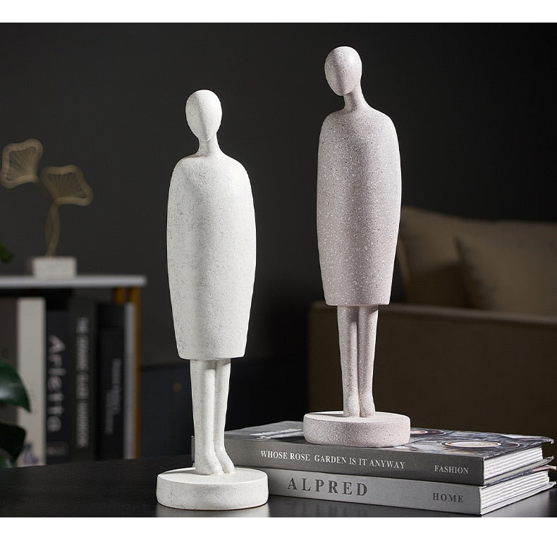 Nordic Abstract Thinker Resin Statue Sculpture | Bowlift