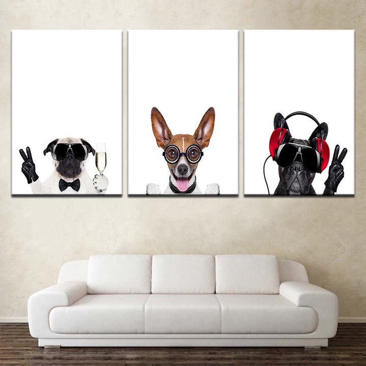 Doggy DJ - Canvas Wall Art Painting | Bowlift