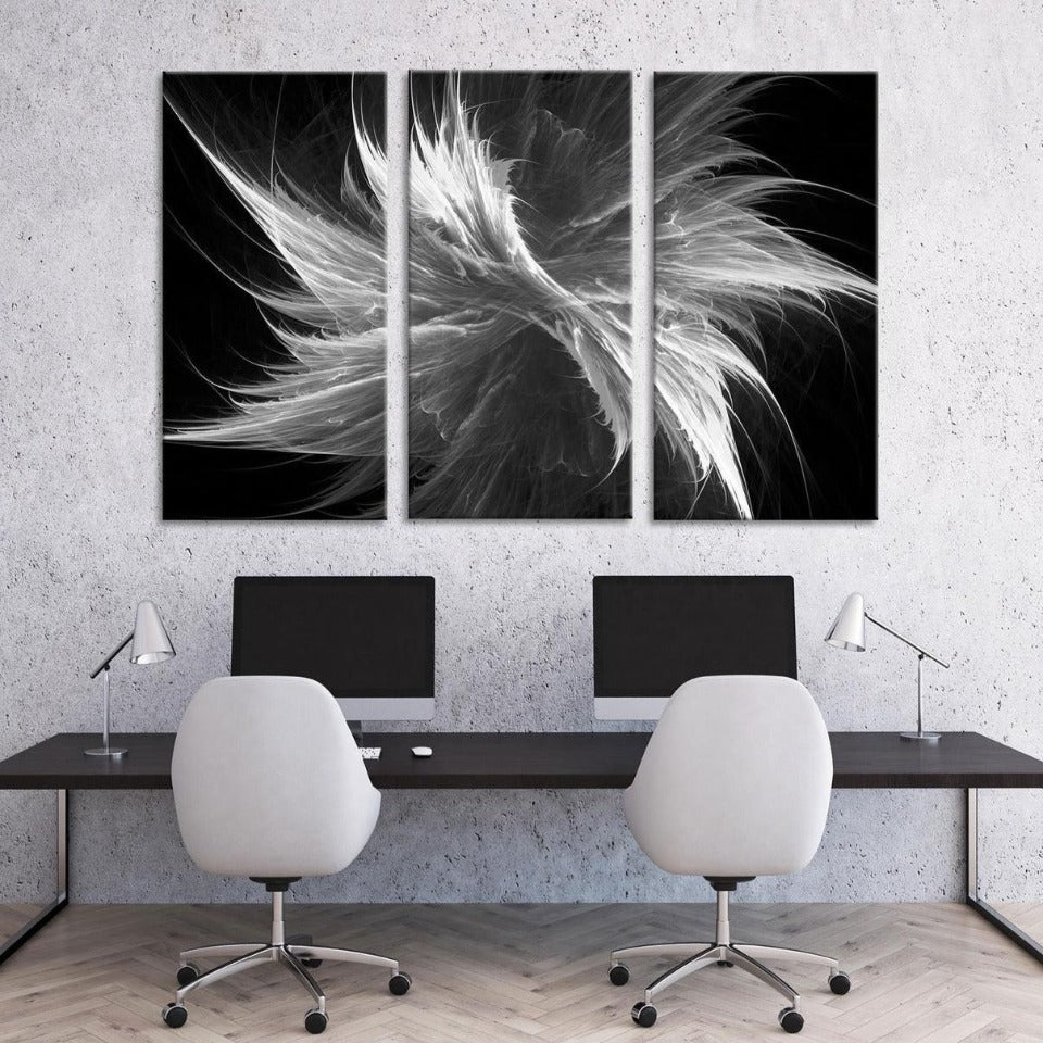 Monochrome Twist - Canvas Wall Art Painting | Bowlift