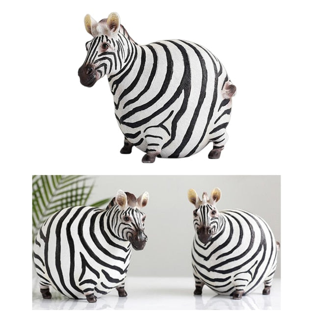Modern Cute Zebra Resin Figurines | Bowlift