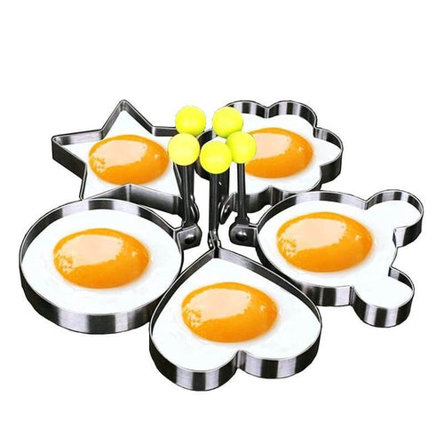 5pcs/set Stainless steel Fried Egg Mold Pancake Rings | Bowlift
