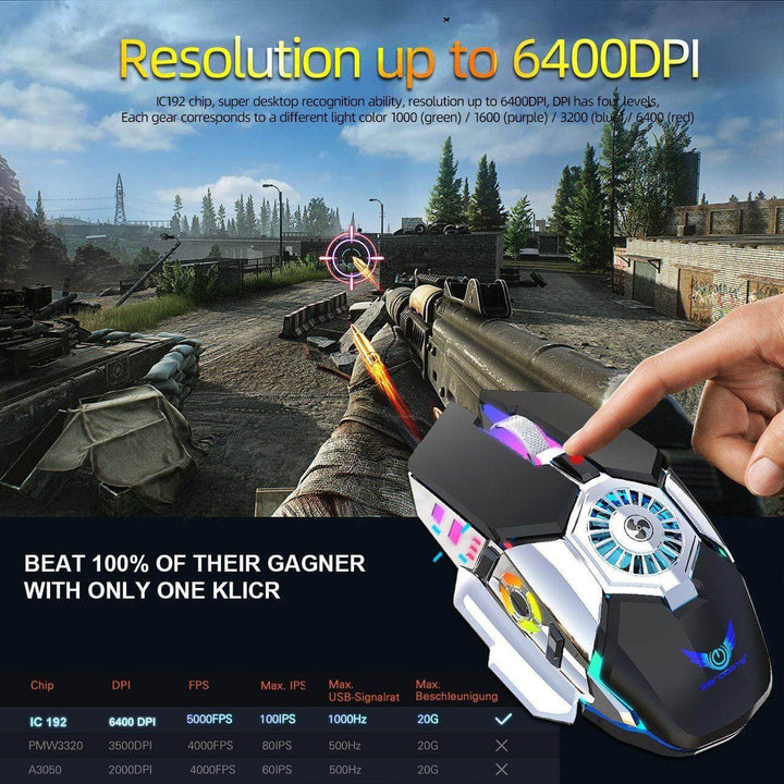 BowLift | Cooling USB Fan Gaming Mouse
