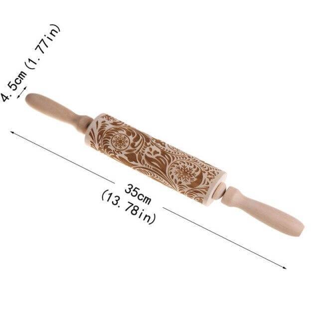 BowLift | Snowflake Wooden Baking Cookies Roller