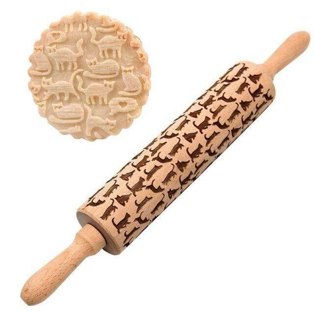 BowLift | Snowflake Wooden Baking Cookies Roller