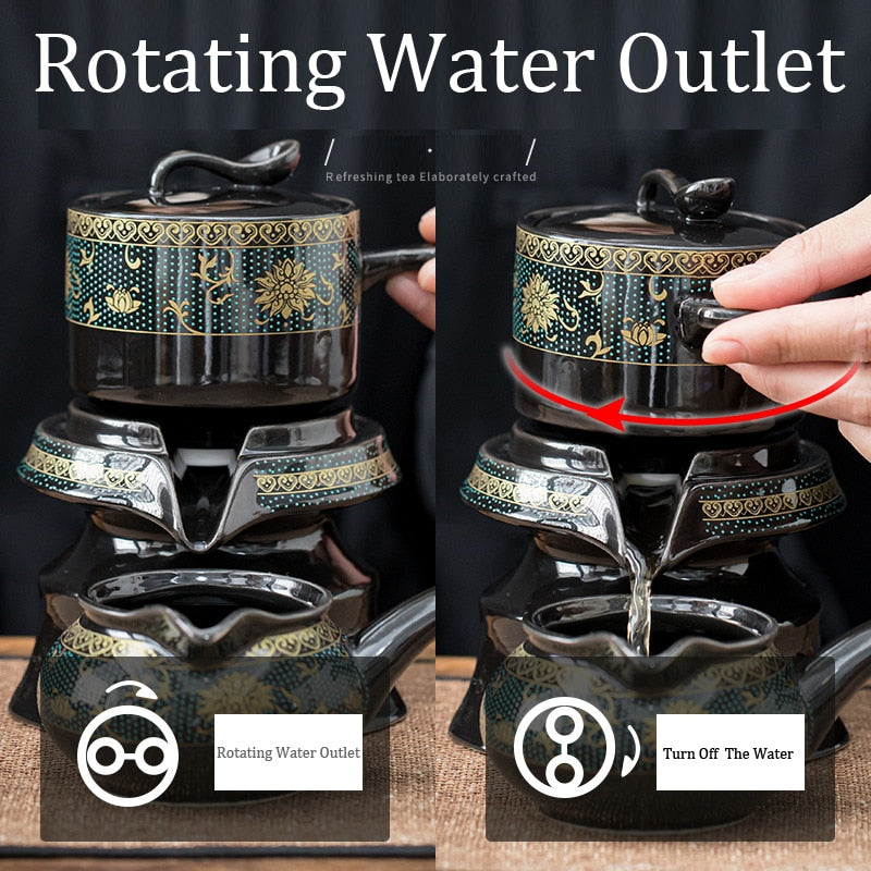 BowLift | Vintage Chinese Style Unique Ceramic Tea Set