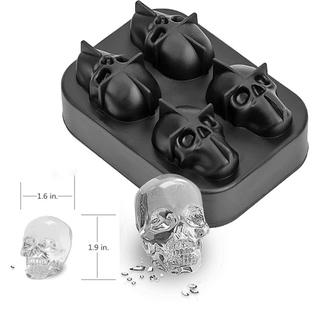 3D Gothic Skull Ice Cube Maker | Bowlift