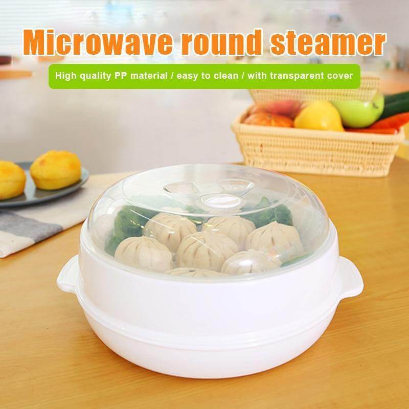 BowLift | Microwave Round Steamer Heater Bowl with Lid