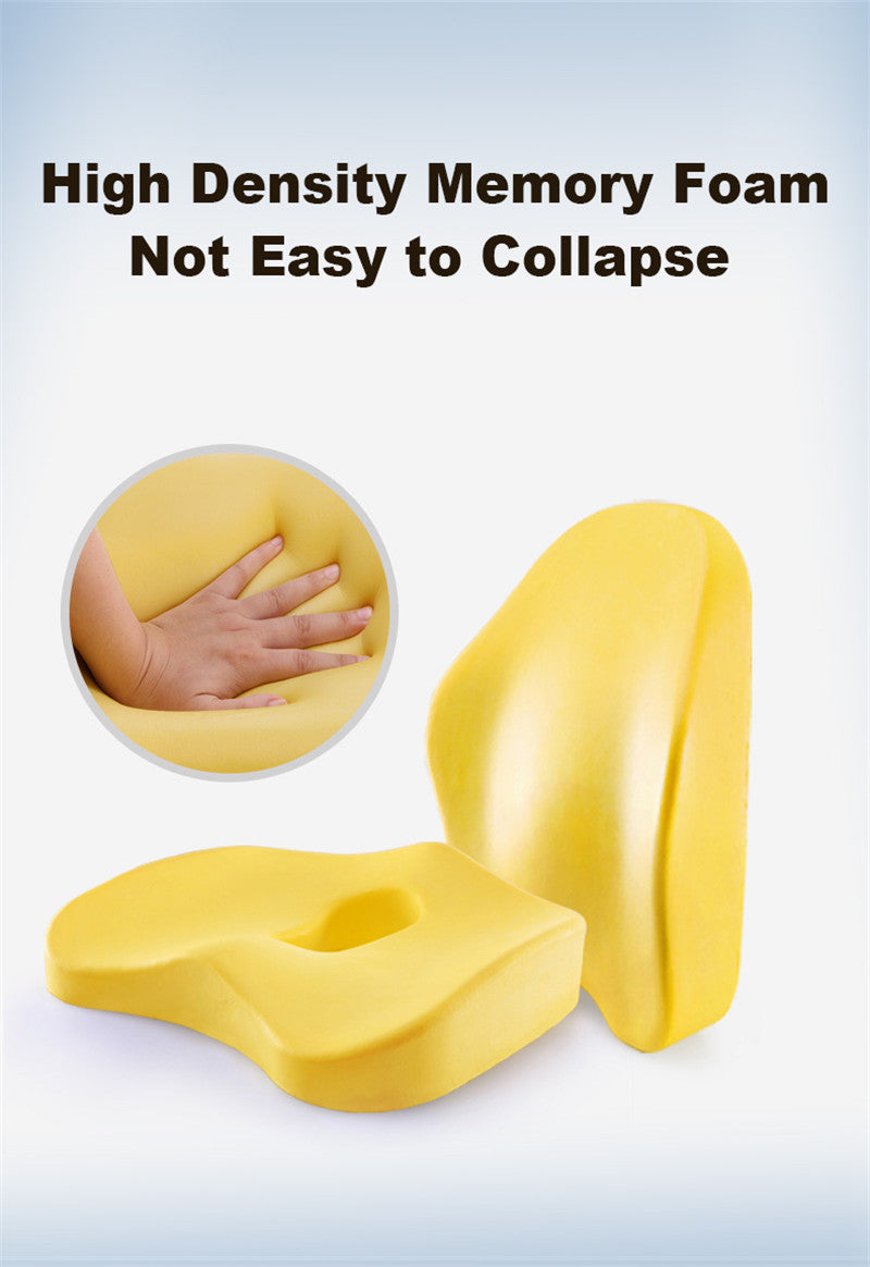 BowLift | Office Chair Memory Foam Cushion Pillow Set