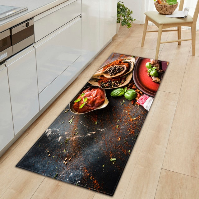 BowLift | CookEase Food-Themed Kitchen Mat | Non-slip & Water-Repellent | Comfort Mat for Kitchen & Household