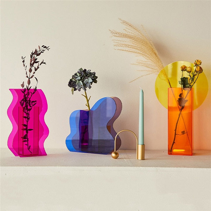 Nordic Modern Geometric Rainbow Vase | Bowlift
