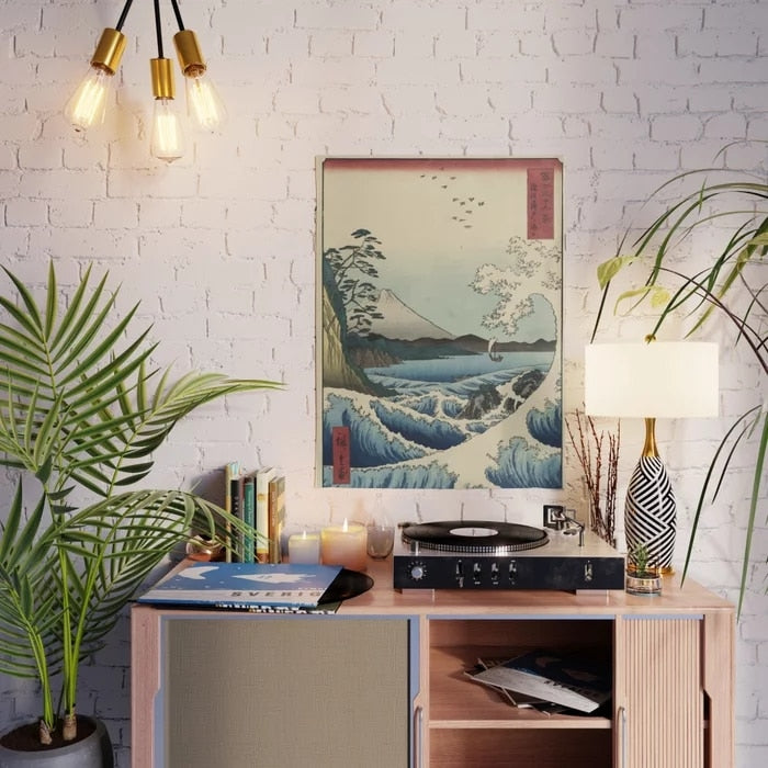 Kanagawa Waves - Canvas Wall Art Painting | Bowlift