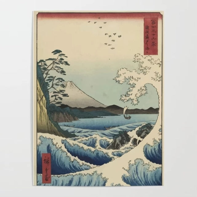 Kanagawa Waves - Canvas Wall Art Painting | Bowlift