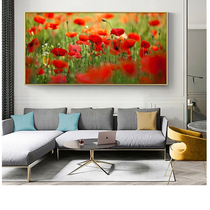 Poppy Flower - Canvas Wall Art Painting | Bowlift