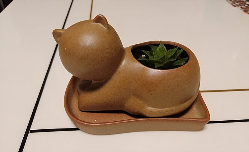 Elephant Minimal Ceramic Flower Pot | Bowlift