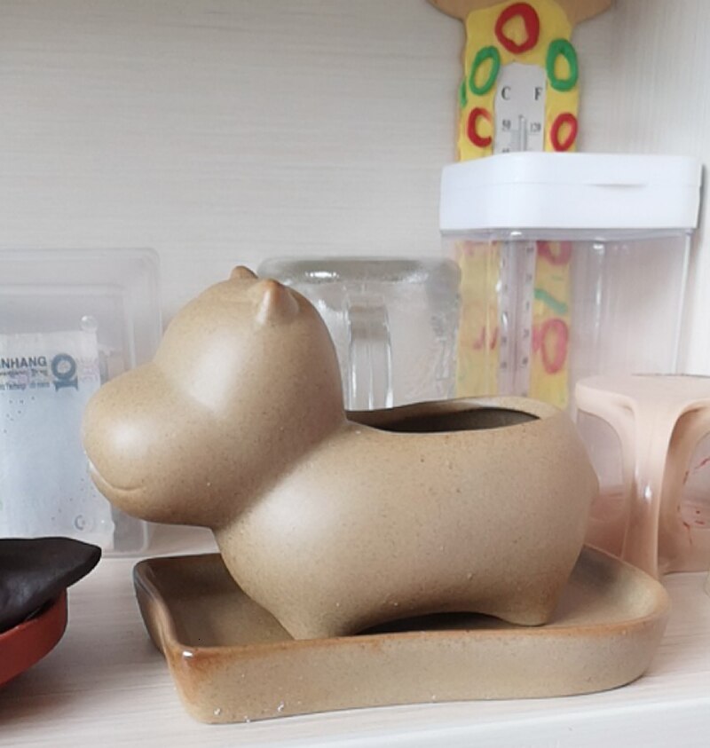 Elephant Minimal Ceramic Flower Pot | Bowlift