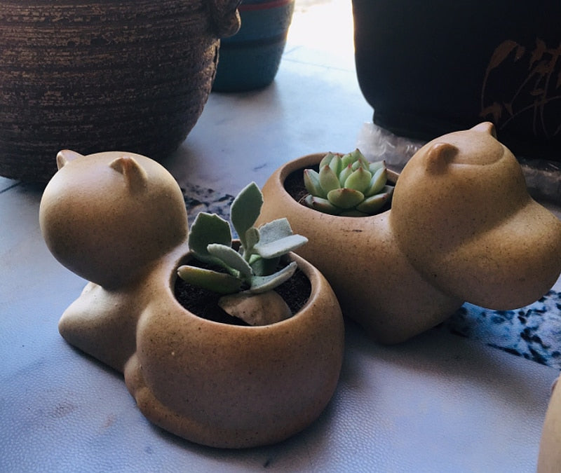Elephant Minimal Ceramic Flower Pot | Bowlift