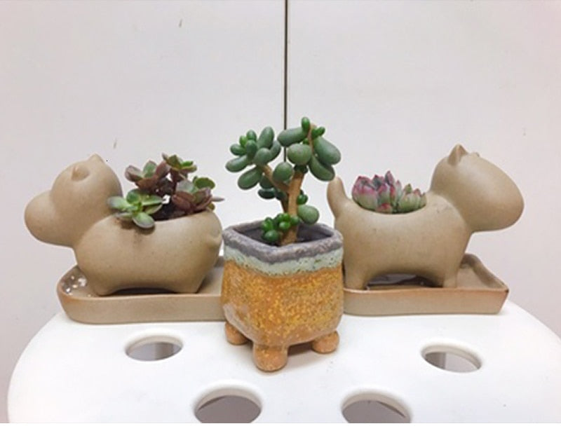 Elephant Minimal Ceramic Flower Pot | Bowlift