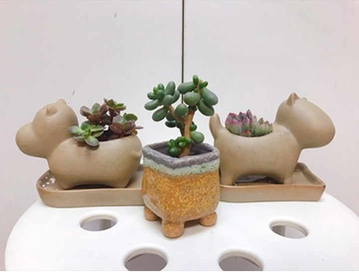 Elephant Minimal Ceramic Flower Pot | Bowlift