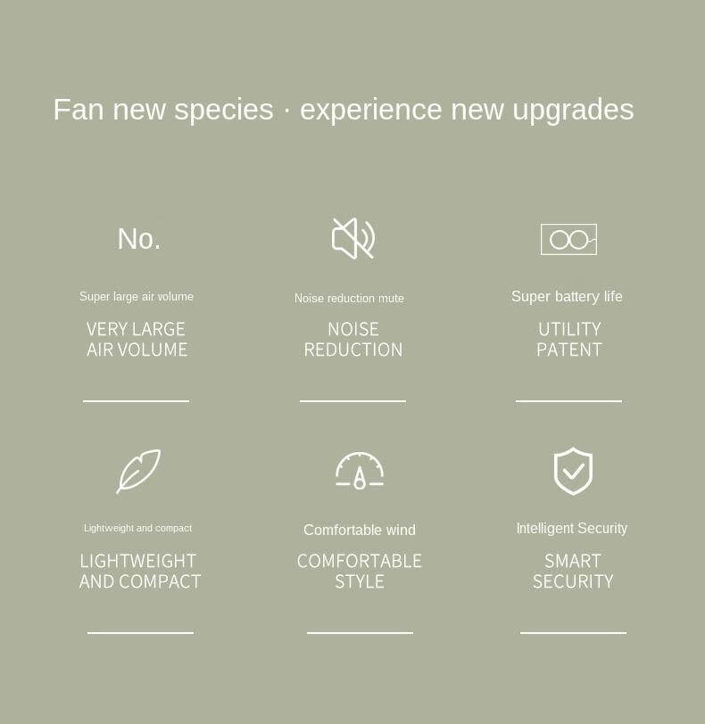 Stylish Mini Bladeless Travel Neck Fan | Bowlift