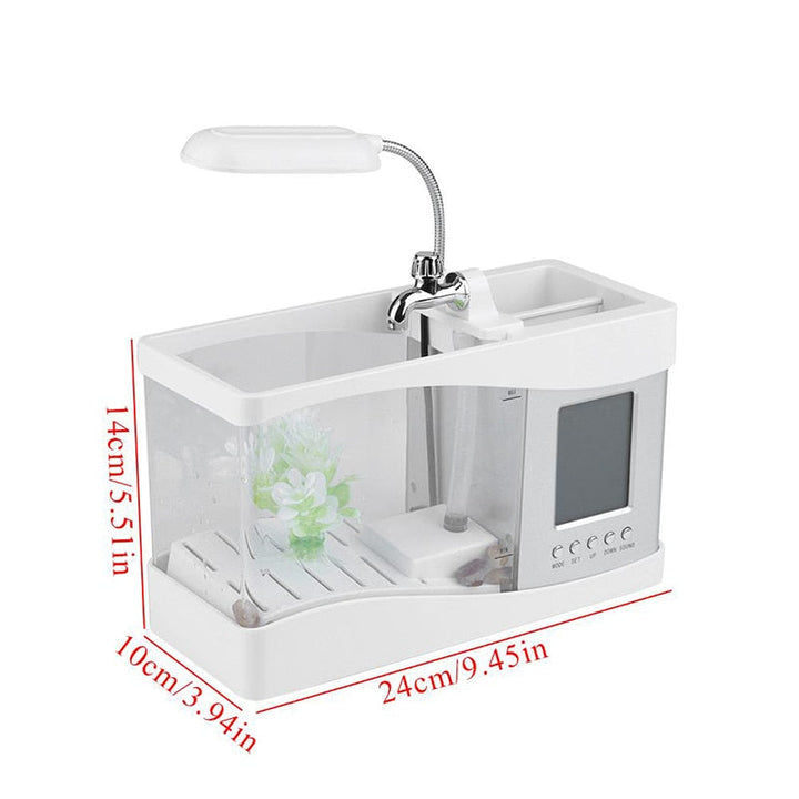 LCD Clock Mini Fish Tank Aquarium | Bowlift